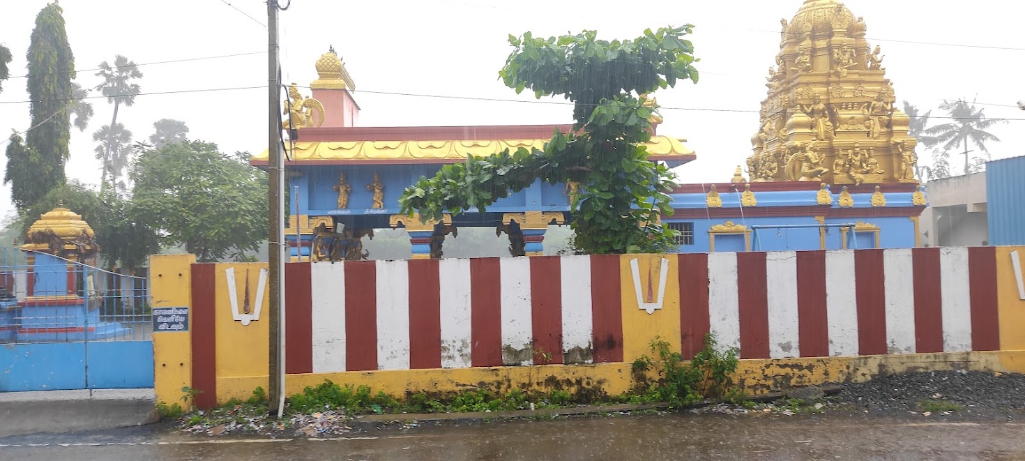 Side view of the temple